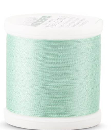 Spool of Madeira Polyneon 40wt thread in Seafoam, color 1647