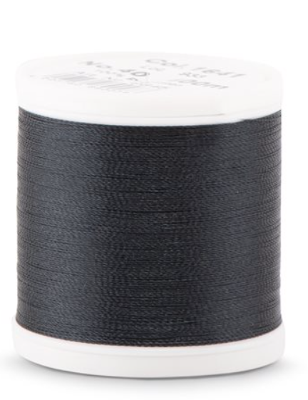 Spool of Madeira Polyneon 40wt thread in Blue Black, color 1641
