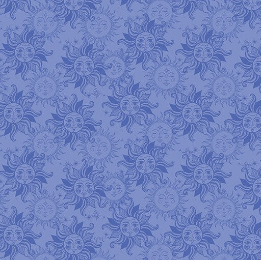 Benartex Celestial Skies Sun Tonal Periwinkle quilting cotton fabric