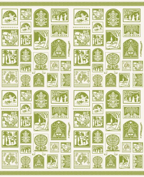 Moda Buon Natale 35408 Snowflake Pine Christmas quilting fabric