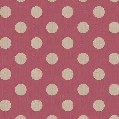 Tilda Chambray Dots Burgundy spot print woven fabric