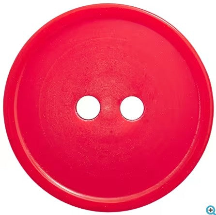 Nylon Round Button 20mm Red 5 piece