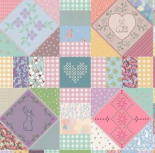 Michael Miller Crafternoon Patchwork Artwork DDC12788-MULT-D multi-color patchwork print