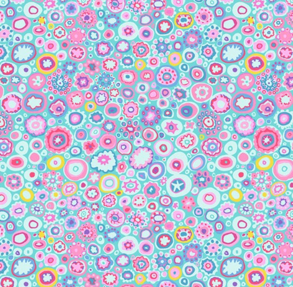 Kaffe Fassett Paperweight Aqua quilting fabric