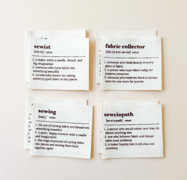 Minki Kim - Sewing Dictionary Multi Organic Cotton Labels