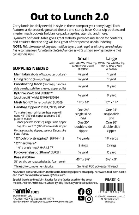Out to Lunch 2.0 - Pattern