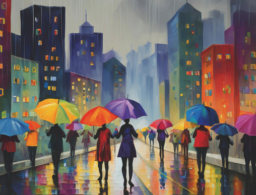Umbrellas by Marina Landi