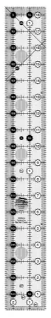 Creative Grids 2.5 x 18.5 inch rectangle quilt ruler acrylic non-slip