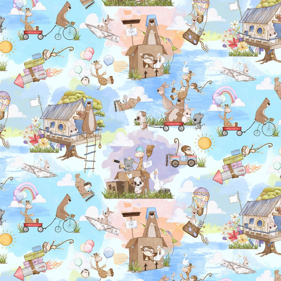 Michael Miller Multi Lets Make Believe multicolor baby fabric