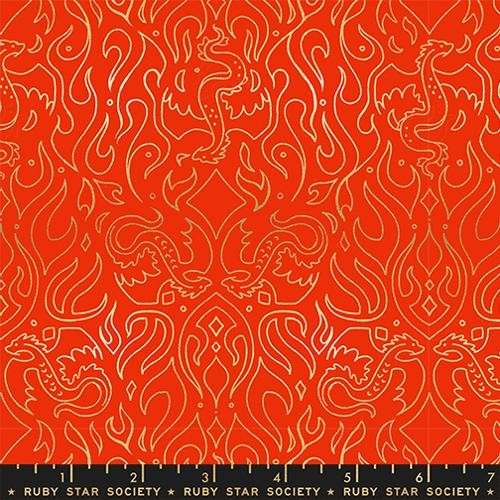 Moda - Ruby Star - Sarah Watts - Fireglow Metallic Dark Ruby RS2137 12M
