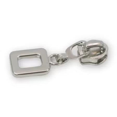Four 5 Rounded Rectangle Zipper Pulls Nickel
