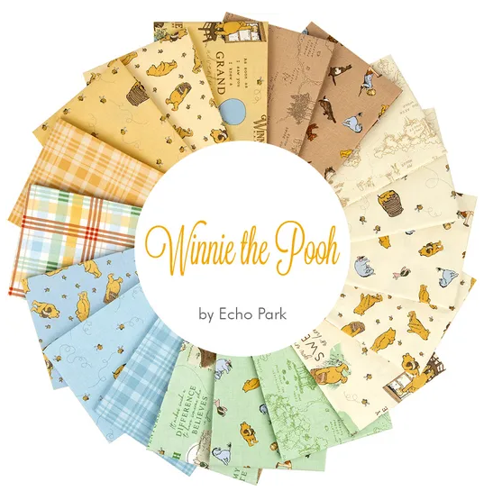 Riley Blake - Winnie the Pooh -Fat Quarter Bundle, 18 Pcs