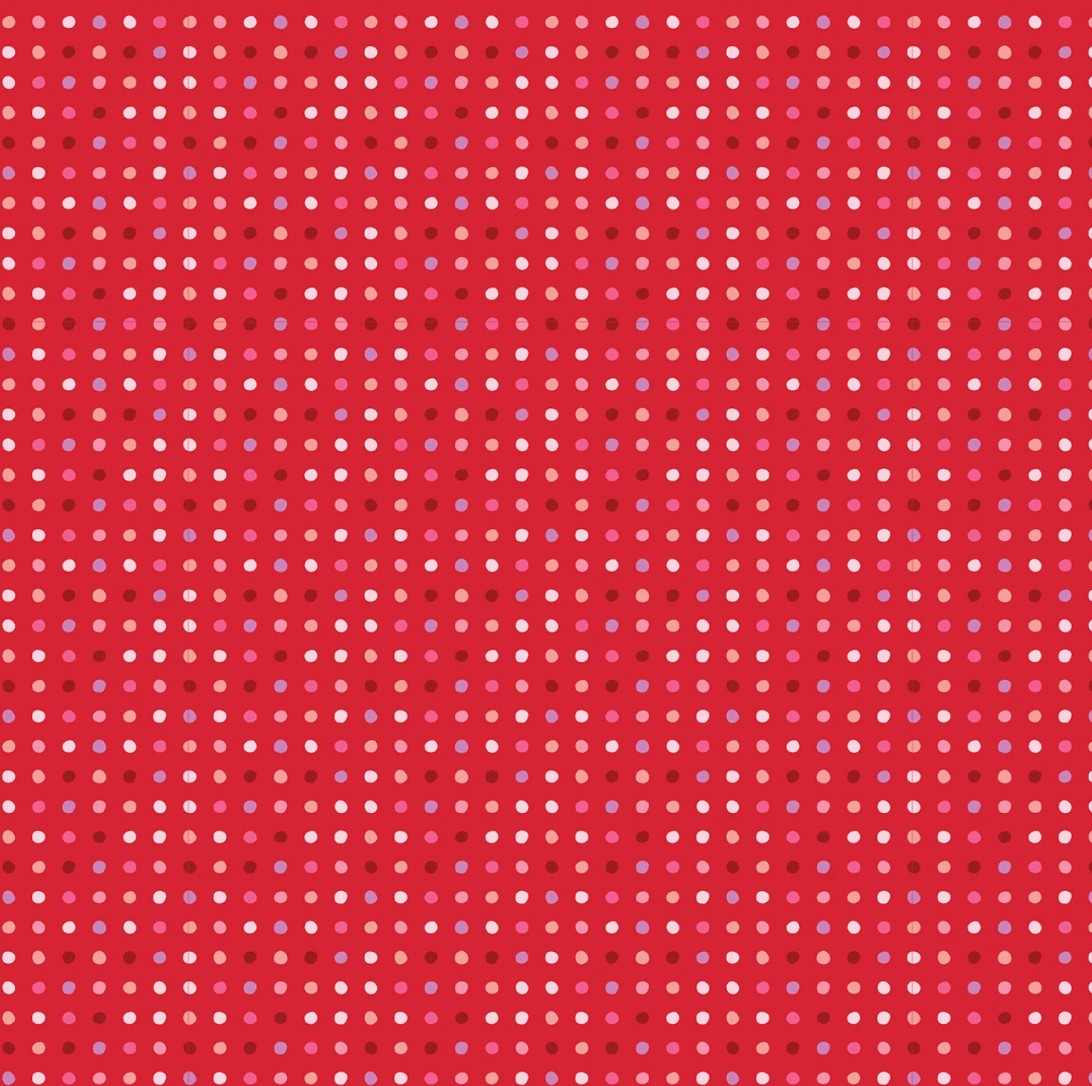 Poppie Cotton Red Seeing Spots polka dot quilting cotton fabric