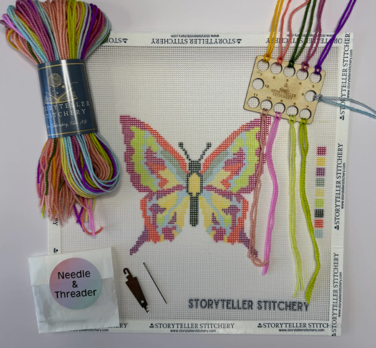 Storyteller Stitchery - Butterfly - Modern Needlepoint Kit (Small Design)