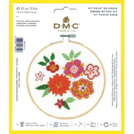 DMC counted cross stitch kit Japanese flower notion