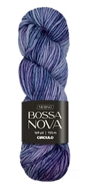 Skein of Circulo Bossa Nova superwash merino wool yarn in Washed Jeans