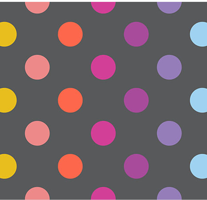 Tula Pink-Disco Poms - Carbon