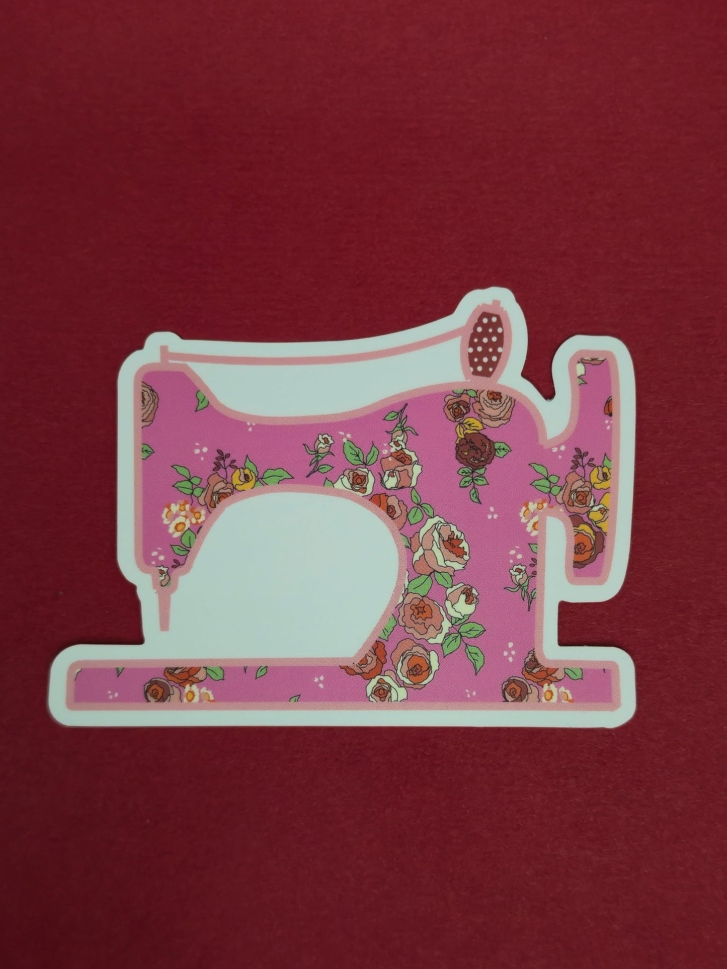 Minki Kim - Pink Sewing Machine Sticker