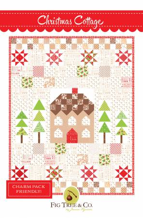 Christmas Cottage novelty quilting fabric