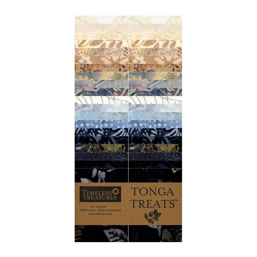 Timeless Treasures - Tonga Treats - 20 2.5" Strip Pack - Riverside