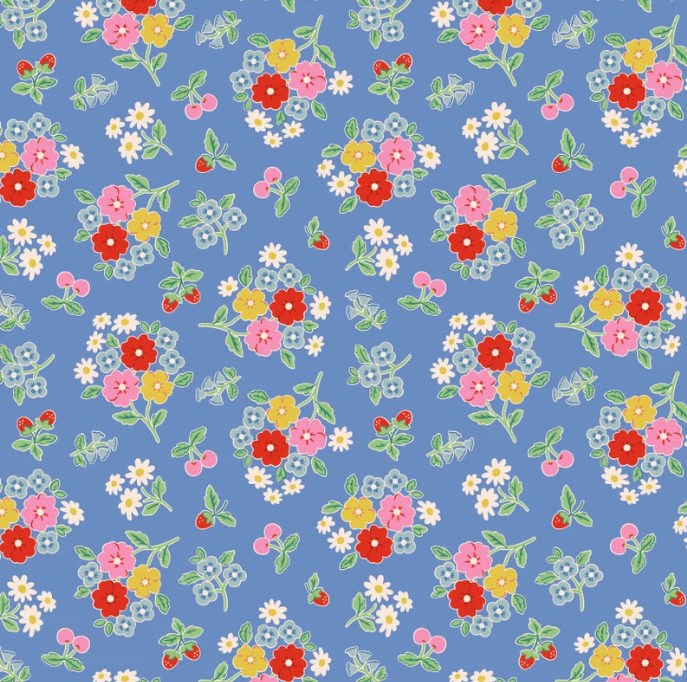 Poppie Cotton - Bluebells & Buttercups - Bluebells & Buttercups Periwinkle