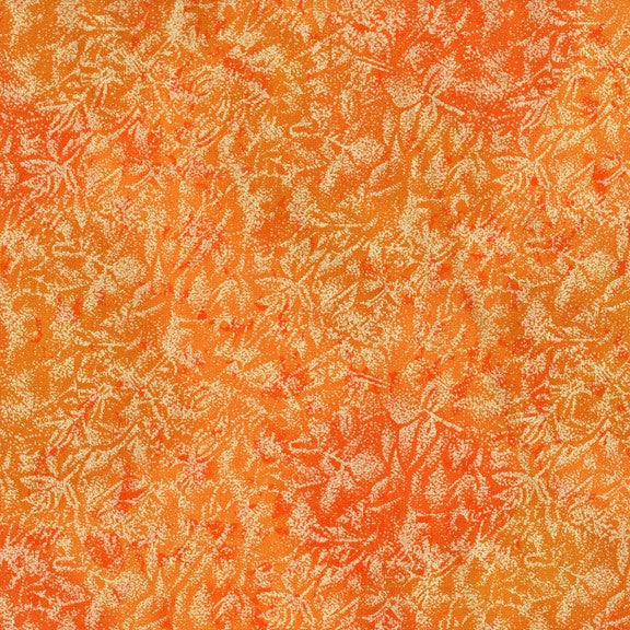 Michael Miller Fairy Frost Tangerine metallic cotton fabric