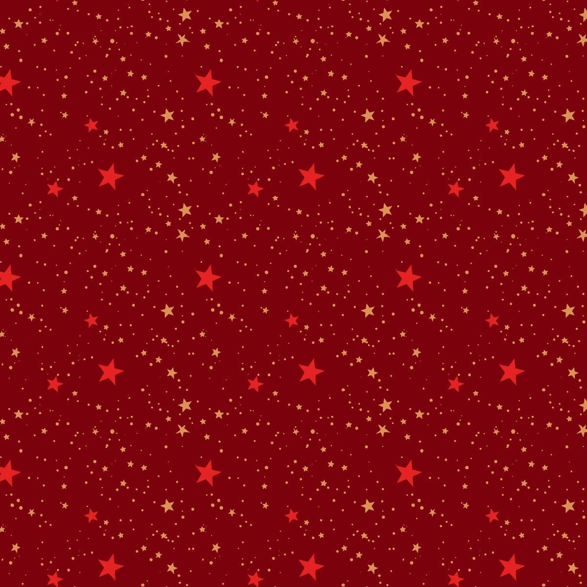 Blank - Holly Jolly Calico - Amelia Designs - Stars - 4677-88 Crimson