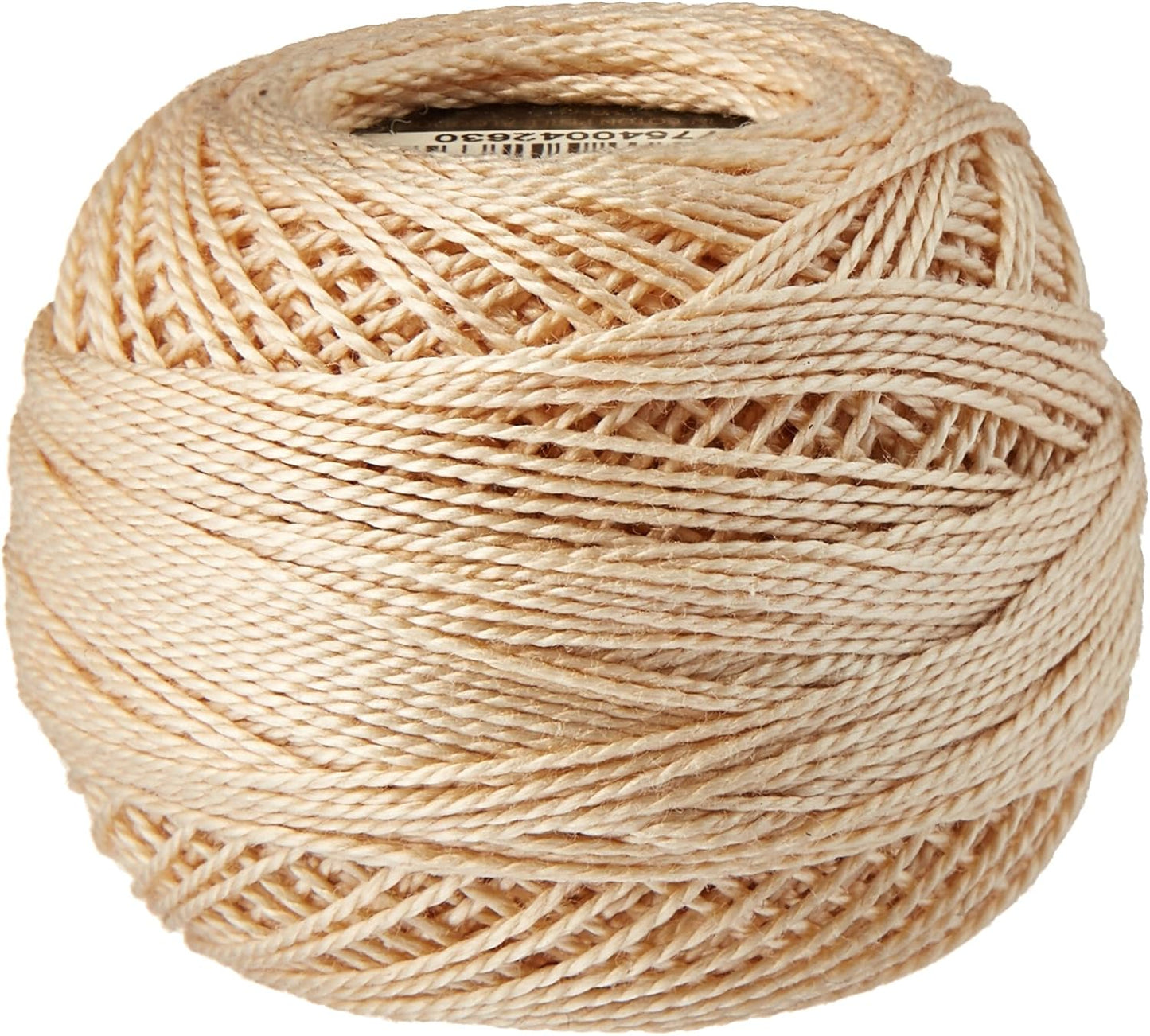 PEARL COTTON BALLS SIZE 8 VERY LIGHT TAN