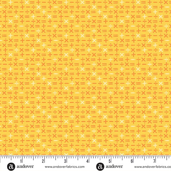 Andover - Back to School - Symbols Sunshine - A-10247-Y