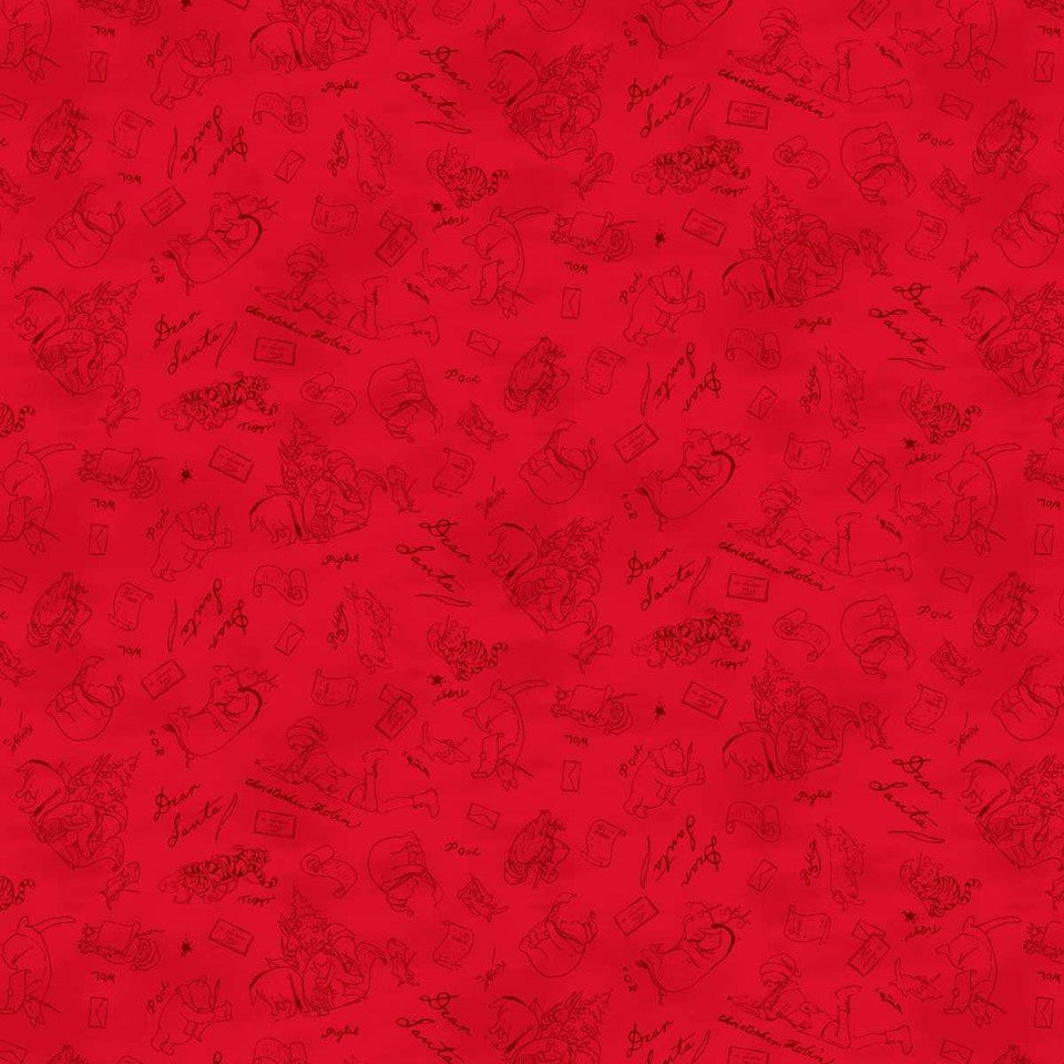 Studio E - 9107-88 Red || Christmas at Pooh Corner
