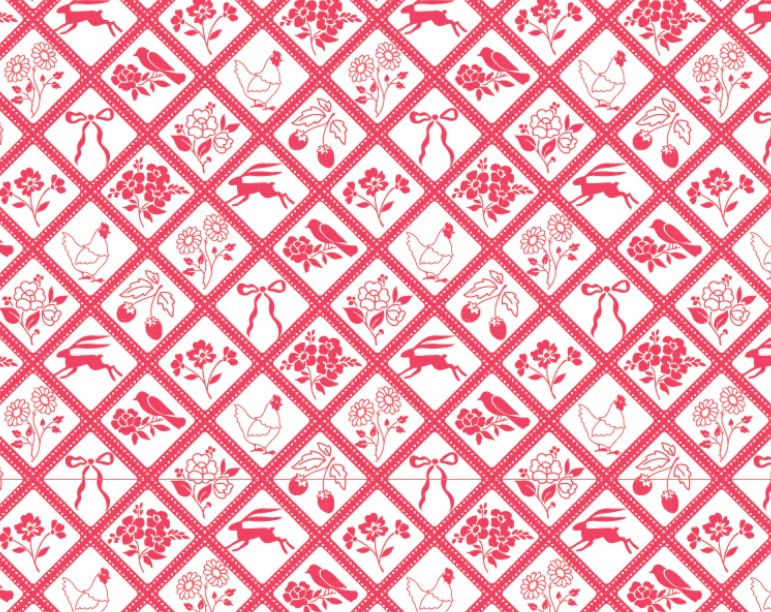 Poppie Cotton-Bon Jour Red rosy cheeks