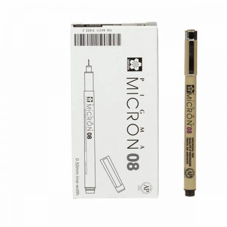 Sakura Pigma Micron Pen Size 08 0.5mm Black archival marking pen notion