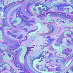 Michael Miller Divine Oceania Rolling Wave Crocus quilting cotton fabric