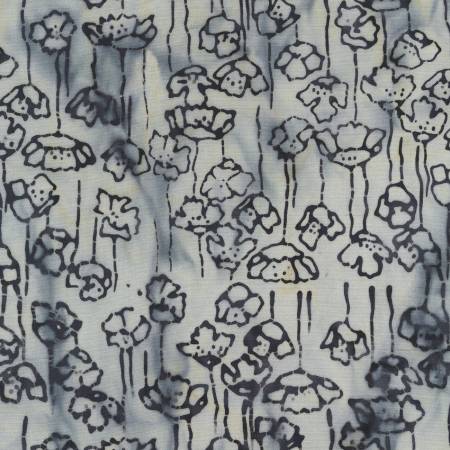Black floral pattern on a textured white background