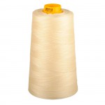 Thread spool with a yellow cap on a white background