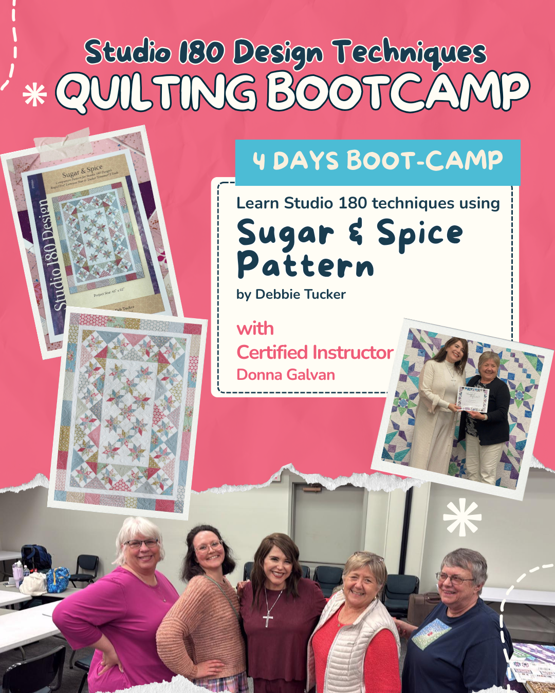 Quilting Bootcamp: Studio 180 Design Techniques  with Certified Instructor Donna Galvan