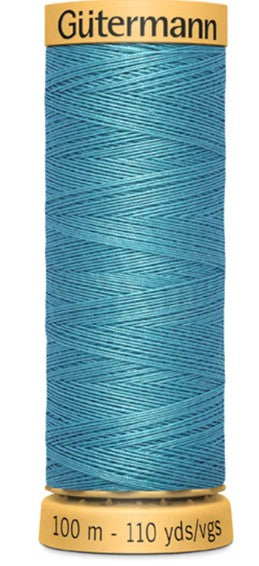 Spool of Gutermann thread in turquoise color