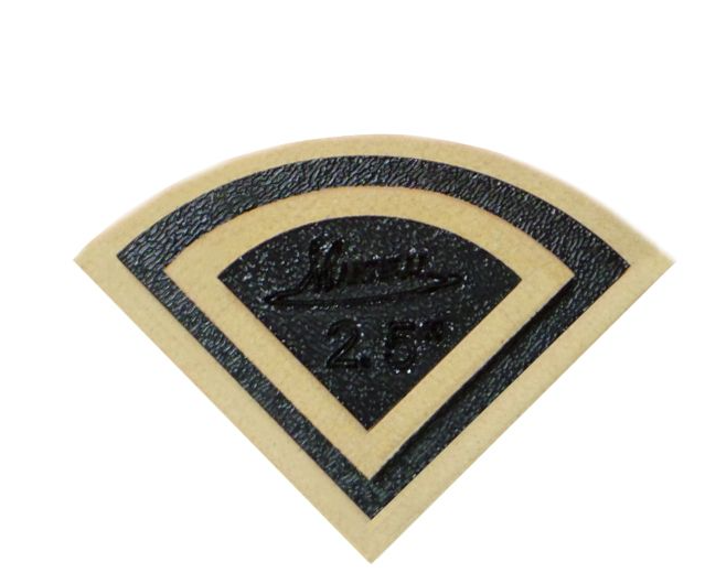 Beige and black fan-shaped patch with 'Sherrit' branding on a white background