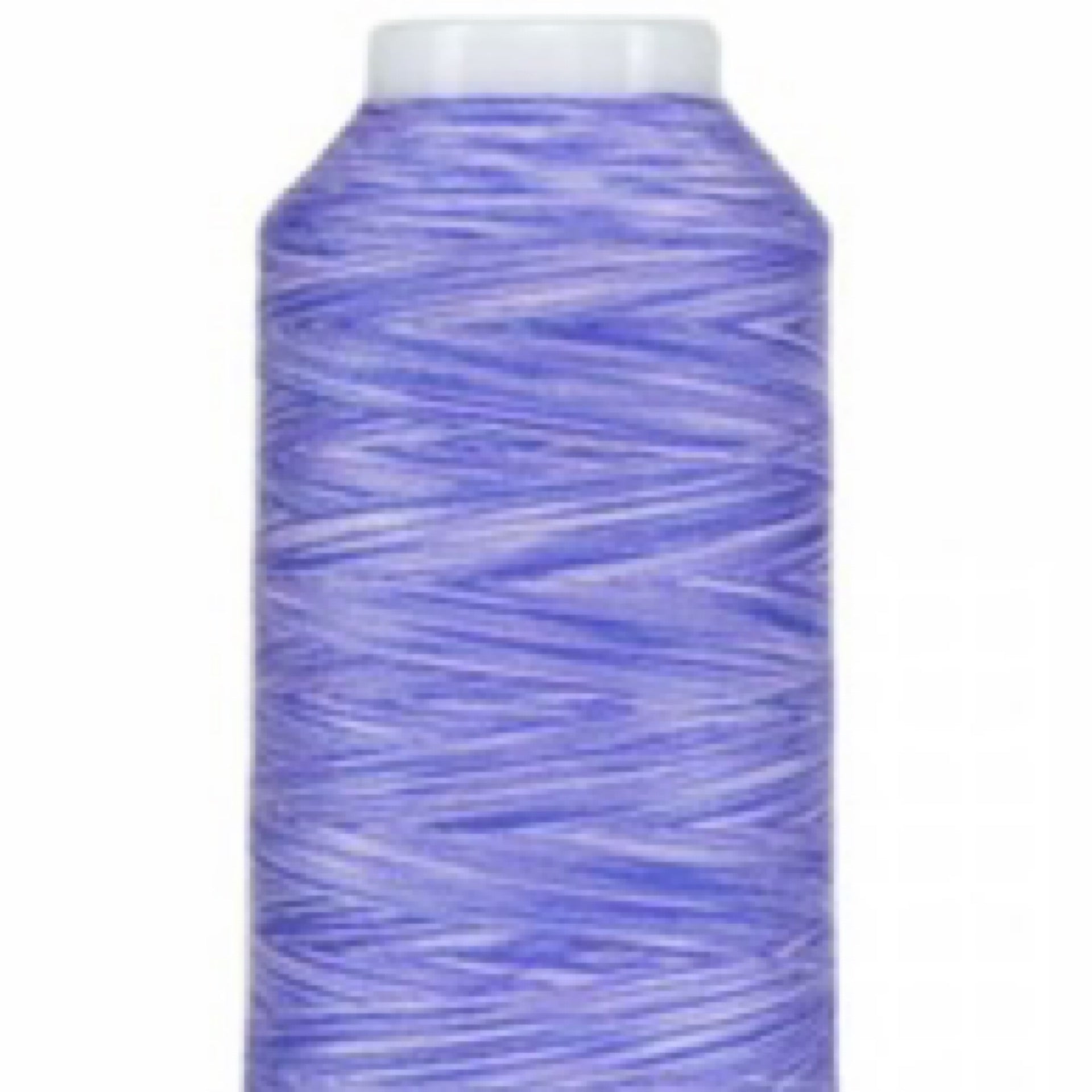 Spool of purple thread on a white background
