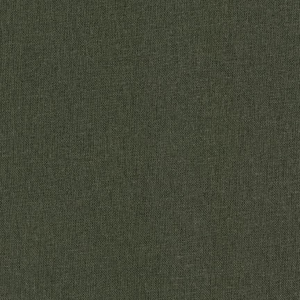 Robert Kaufman Brussels Washer OD Green B031-1256 linen blend fabric