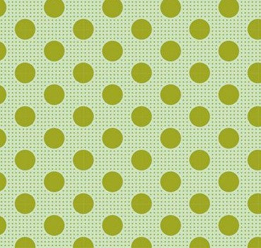 Pattern of green polka dots on a light green background