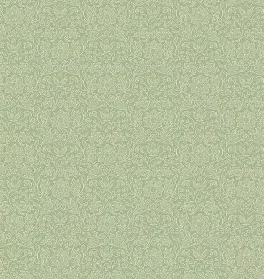 Patterned wallpaper with a subtle design on a light green background