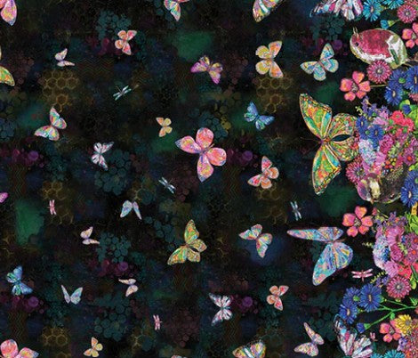 Windham Shine On 54845D-5 Black quilting fabric