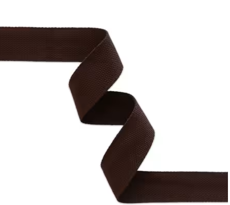 Brown ribbon on a white background