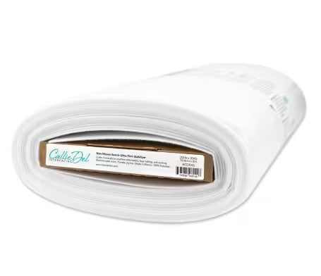 Callie Del Non-Woven Sew-In Ultra Firm Stabilizer 20in x 10yds for quilting, bags, crafts, and embroidery