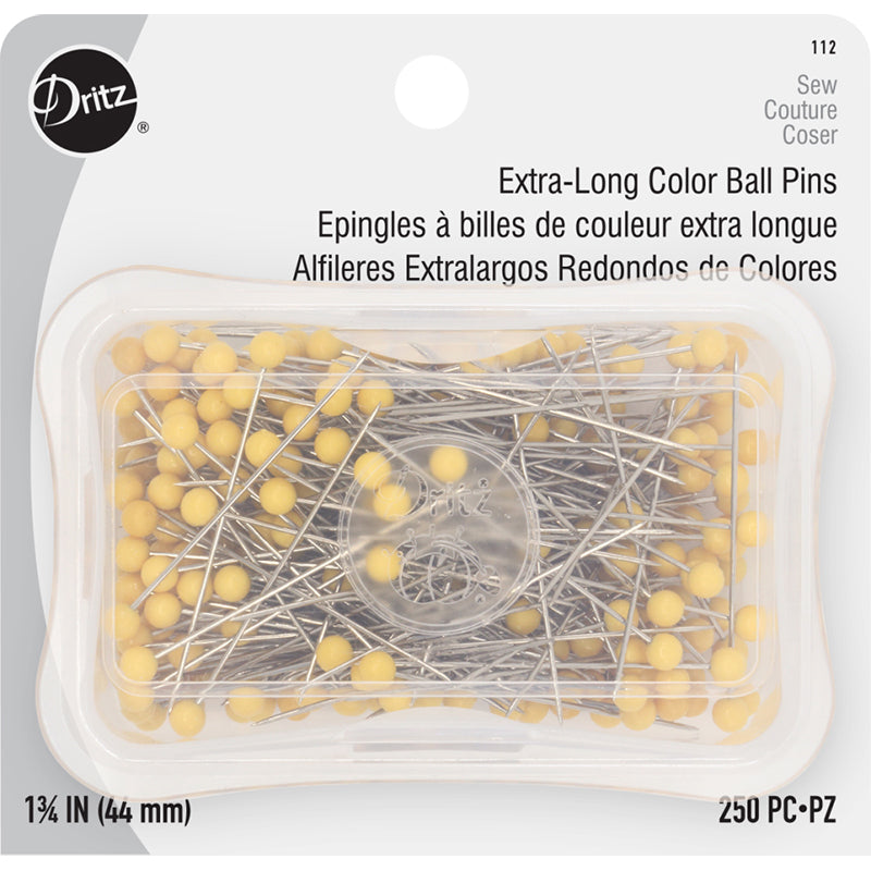 Color ball pins 1.75 inch 250 count for sewing