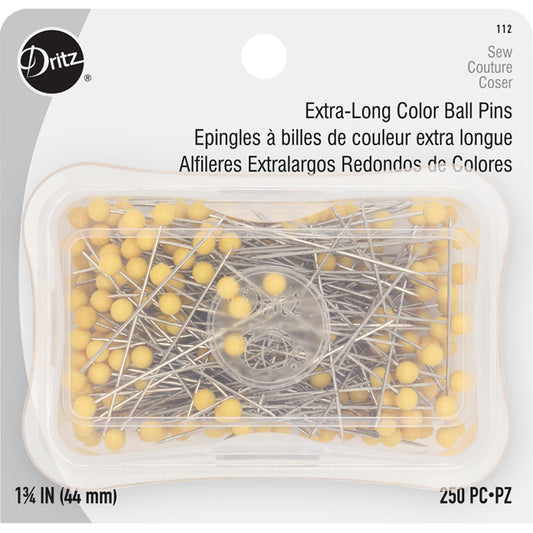 Color ball pins 1.75 inch 250 count for sewing