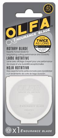 OLFA endurance blade packaging with blade visible on a gray background