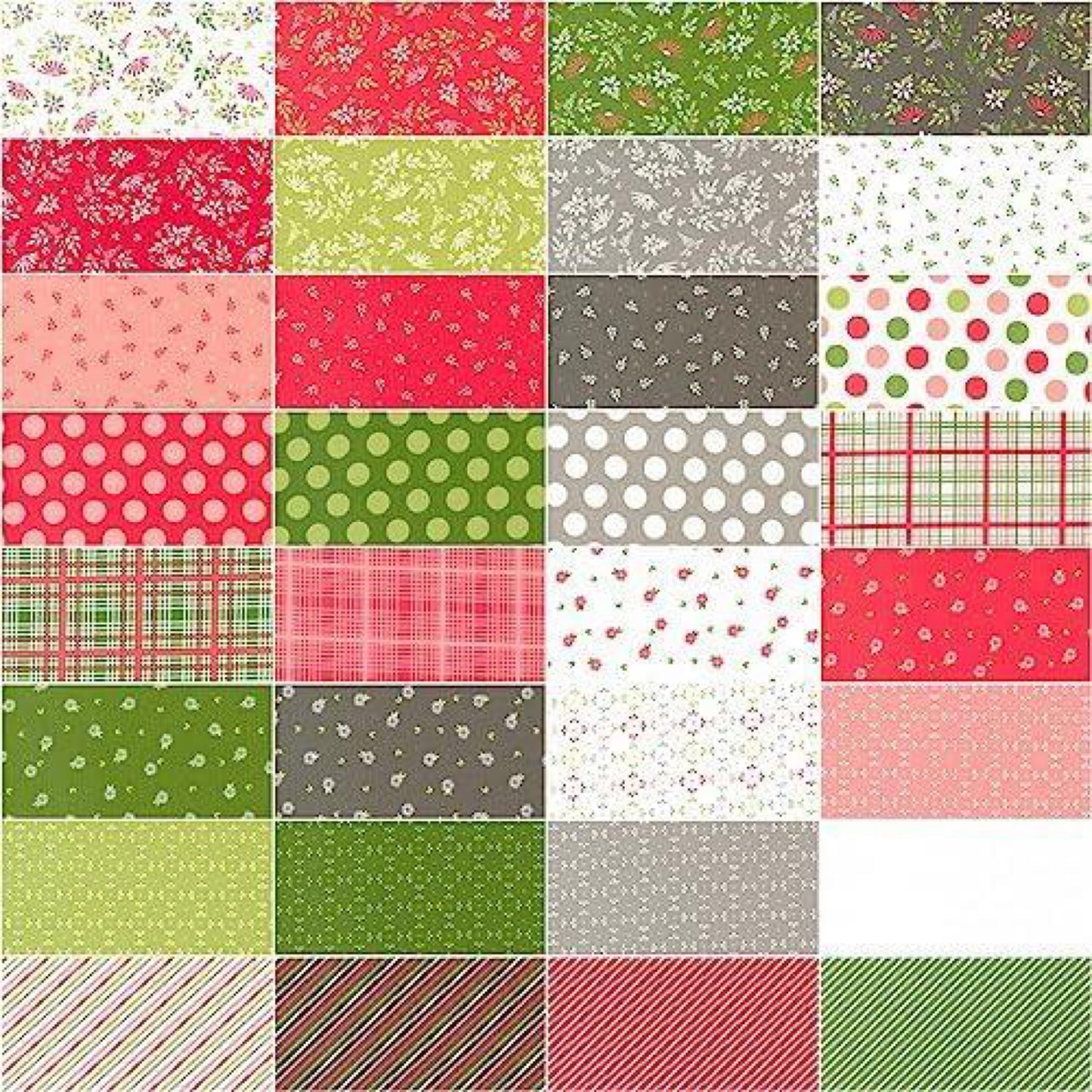 Grid of various colorful fabric patterns