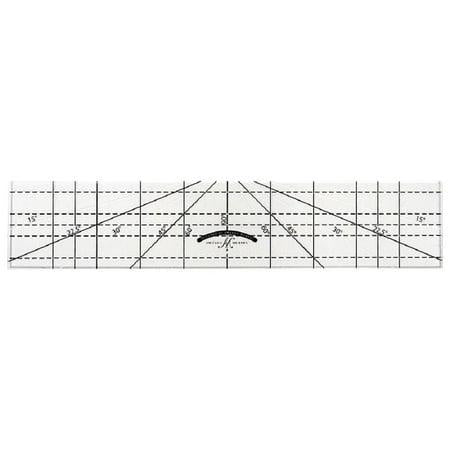 Transparent ruler with measurement markings on a white background